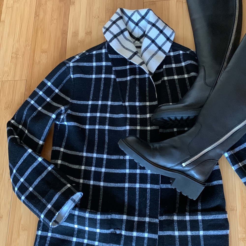 🖤Plaid double face wool reversible 2-in-1 coat FIRM📍EXTRA PICS📍 - Picture 10 of 16